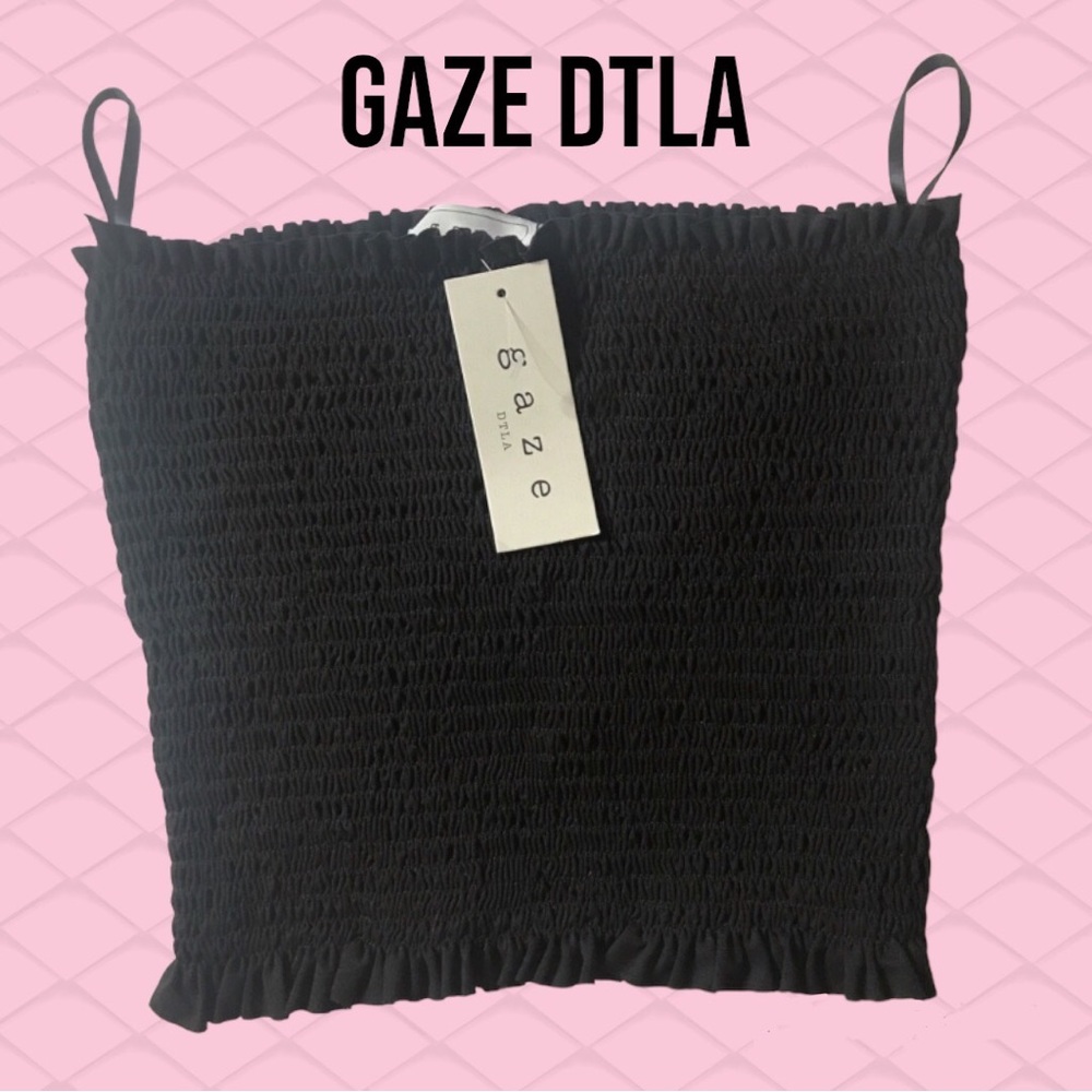 gaze DTLA Black Tube Top, Large, NWT